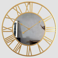 Industriële Wandklok Goud