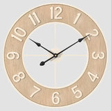 Industriële Wandklok Hout