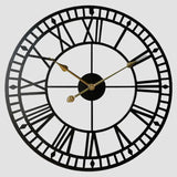 Industriële Wandklok Zwart