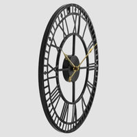 Industriële Wandklok Zwart