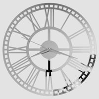 Moderne Wandklok Zilver