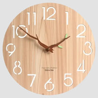 Ronde Bamboe Wandklok