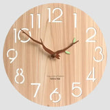 Ronde Bamboe Wandklok