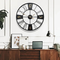 Ronde Metalen Wandklok