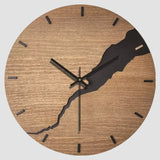 Scandinavische Wandklok Hout