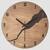 Scandinavische Wandklok Hout