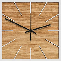 Vierkante Houten Wandklok