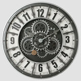 Wandklok met Draaiende Tandwielen